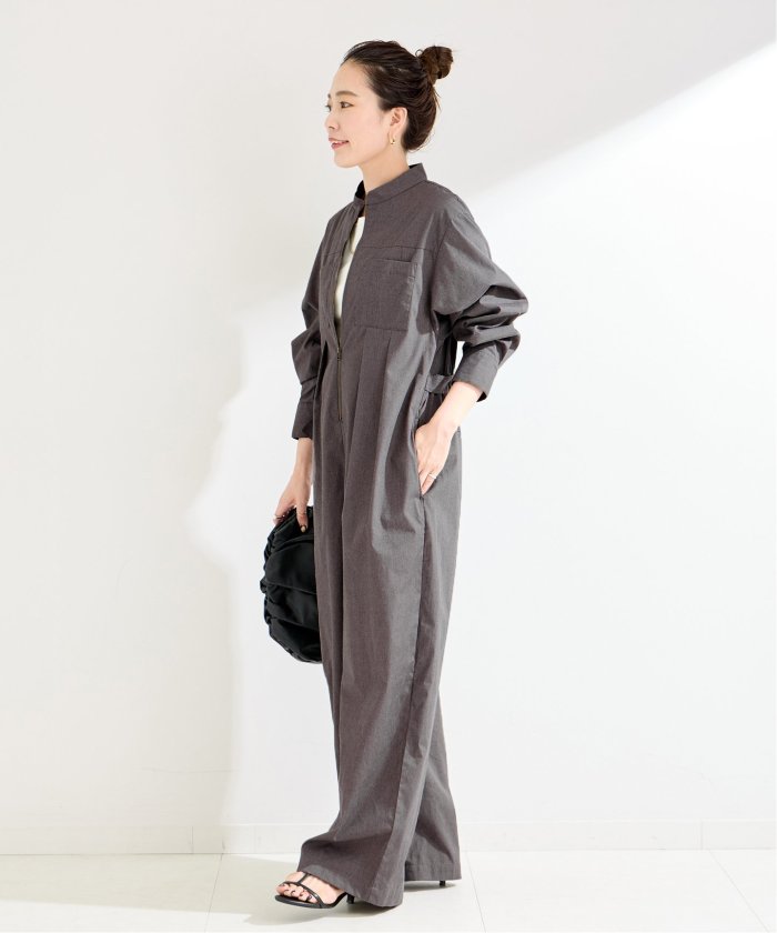 KiiRA ( キーラ ) 2024S/S ジャンプスーツ LINEN QUILT JUMP