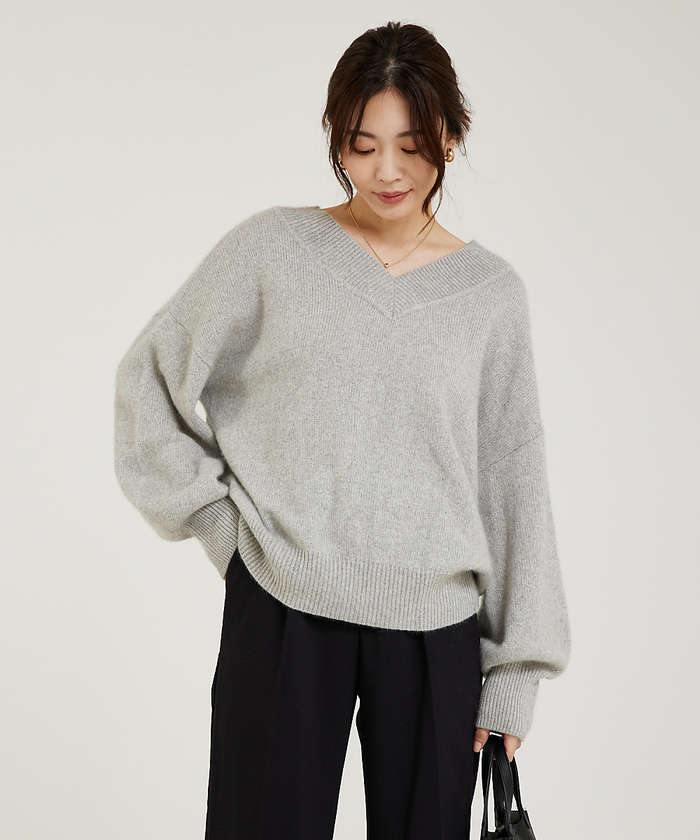 セール 35%OFF】ふわふわウール2WAYラメニット(506786739