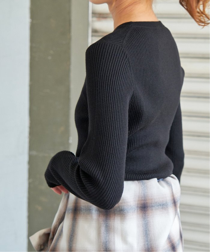 Spick and Span ウォッシャブル クルーネックリブニット ウォッシャブル クルーネックリブニット（ニット/セーター