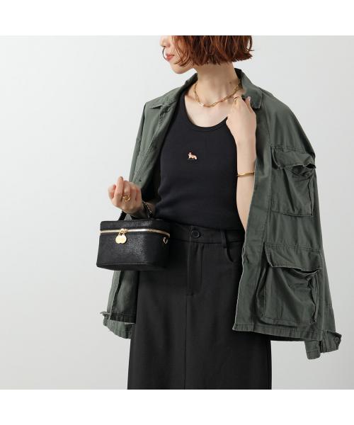 メゾンキツネ リブニットタンクトップ グレー S トップス