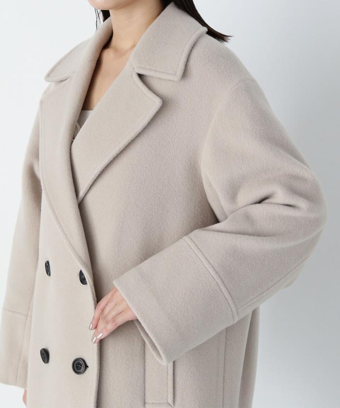 NATURAL BEAUTY BASIC　ダブルブレストフォルムミドルコート ダブルブレストフォルムミドルコート 24AW｜ナチュラル