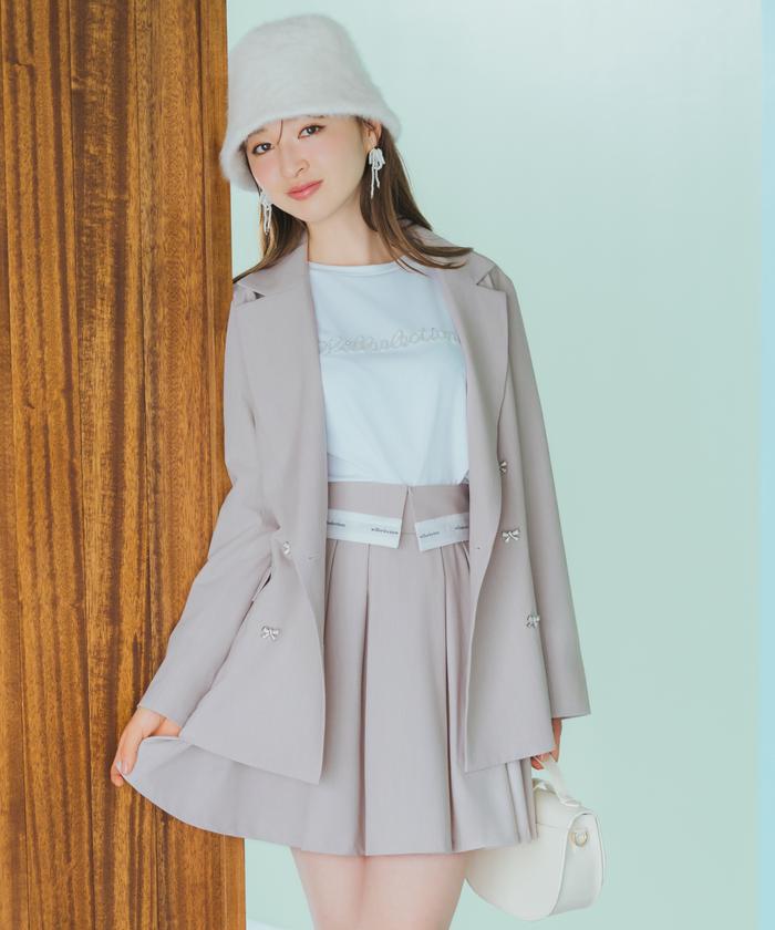 【ウィルセレクション】フロッキープリントスカート 新品未使用 ホワイト カラフルフラワースカート(F ホワイト×ブルー): WILLSELECTION