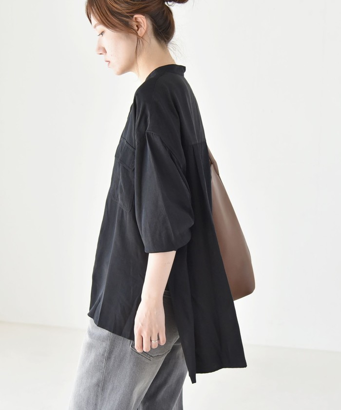 ブラウス シャツ quaranciel:「洗濯機可能」ドレッシー ワーク ロングスリーブ シャツ レディース セール】quaranciel:〈洗濯機可能〉ドレッシー ワーク ロング