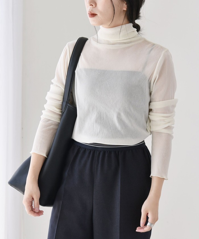 tシャツ quaranciel:「洗濯機可能」フロッキー シアー タートル ネック 2 レディース SHIPS｜quaranciel:<洗濯機可能>フロッキー シアー タートル