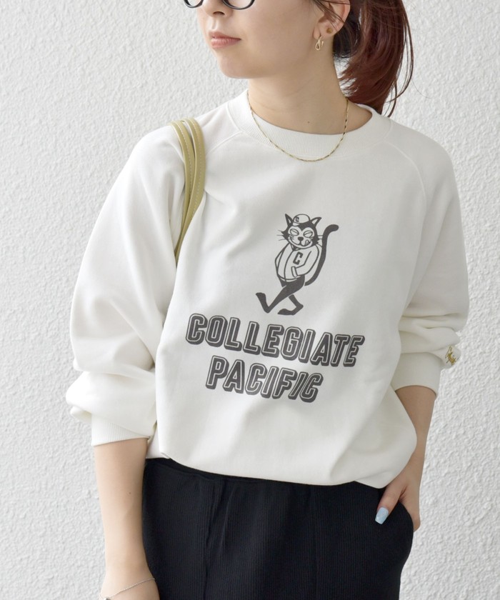 SHIPS any別注Collegiate Pacific プリント&刺繍T SHIPS any別注】Collegiate Pacific: プリント＆刺繍 スウェット