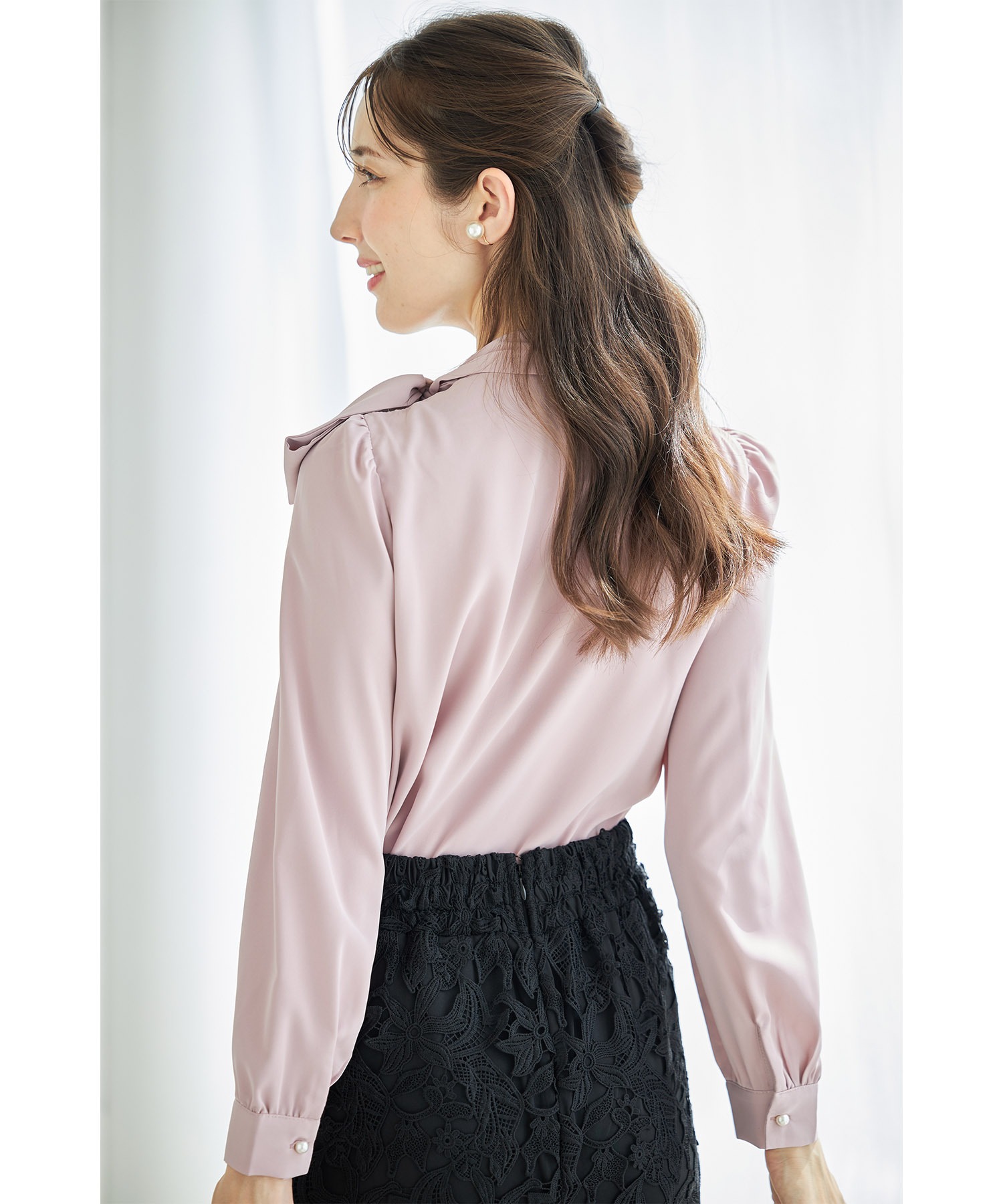 トッコクローゼット tocco closet サイドネックボウタイリボン