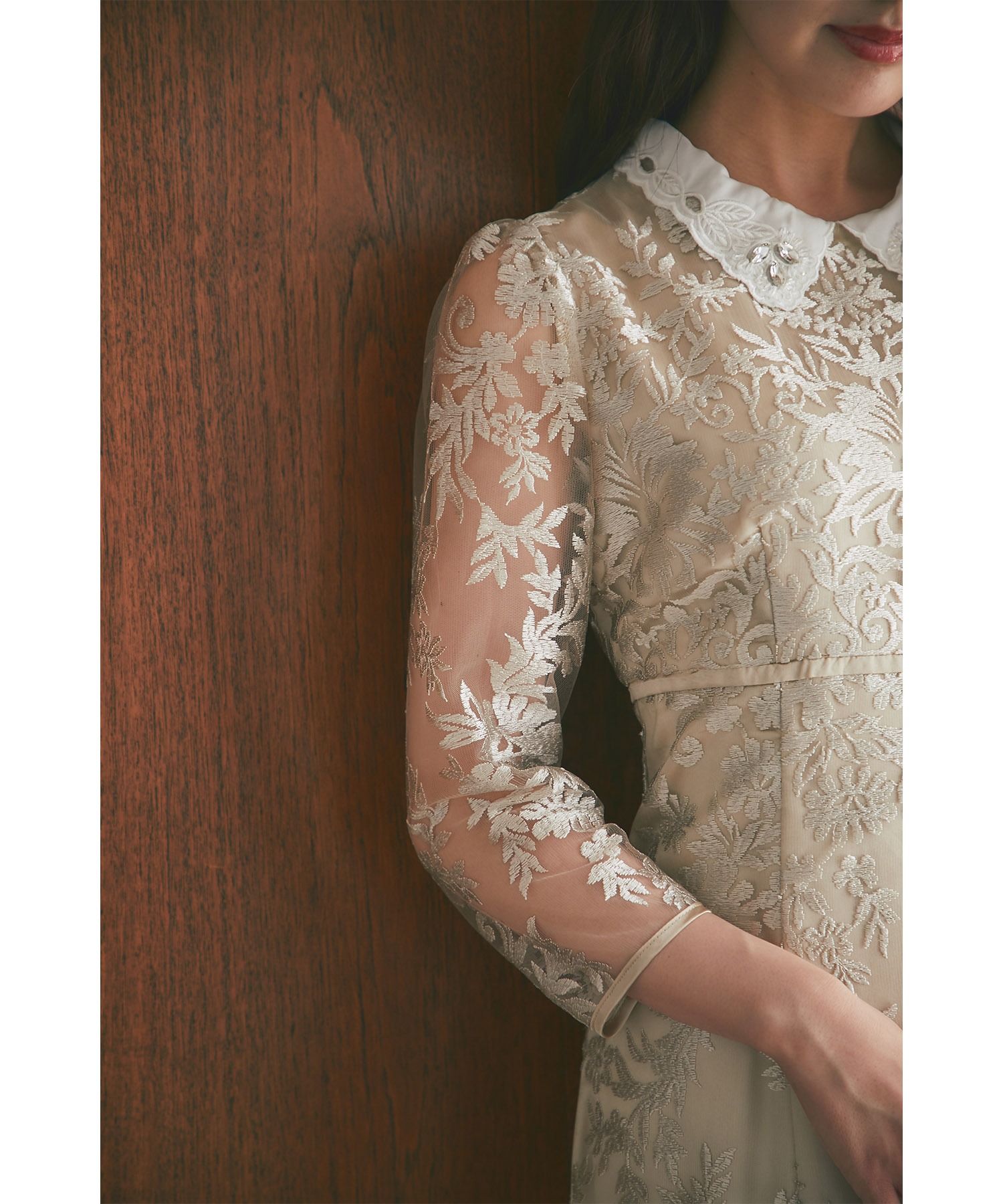 トッコクローゼット tocco closet 取り外し可能な立体フラワー襟