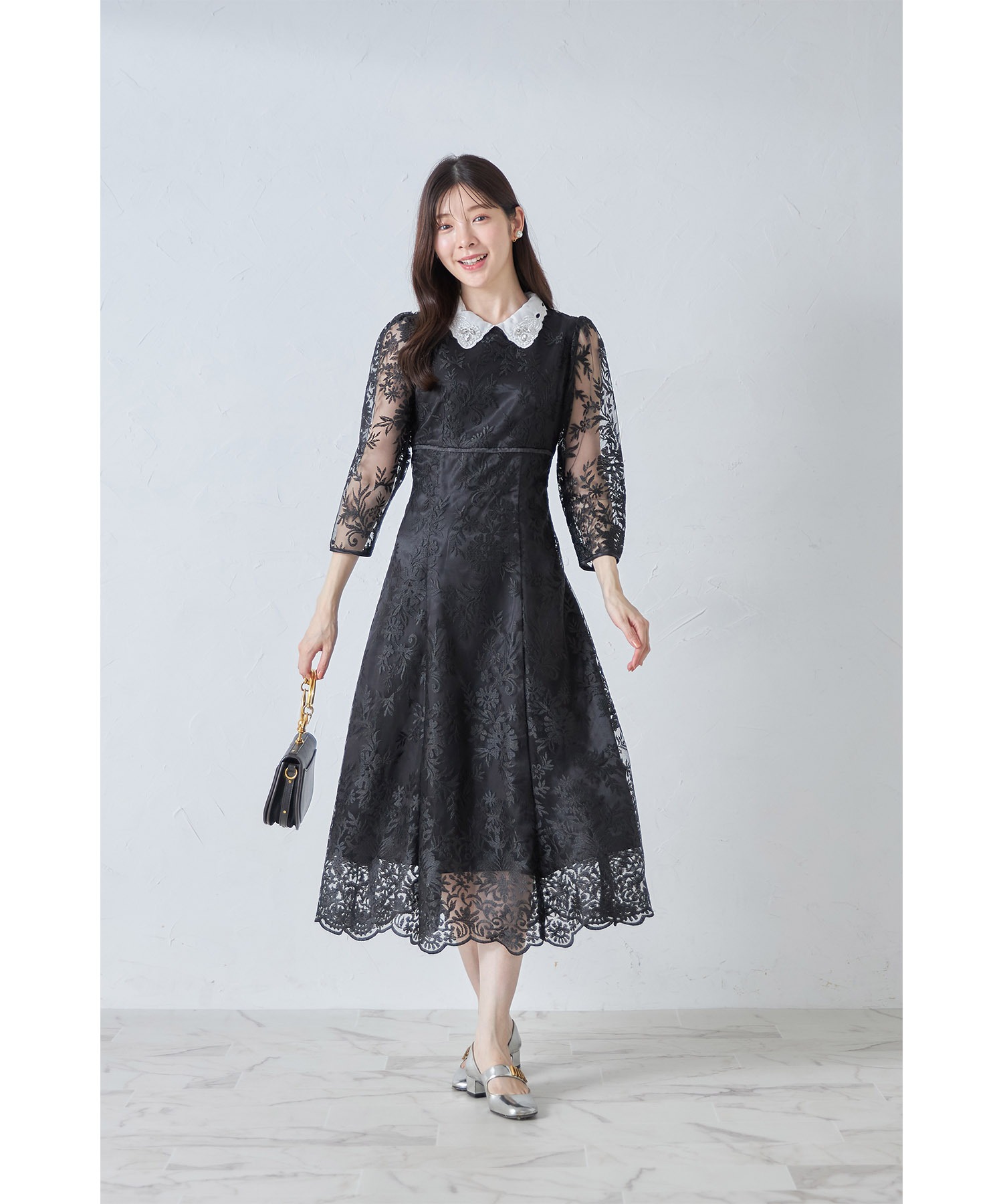 トッコクローゼット tocco closet 取り外し可能な立体フラワー襟 トッコクローゼット tocco closet 取り外し可能な立体フラワー襟