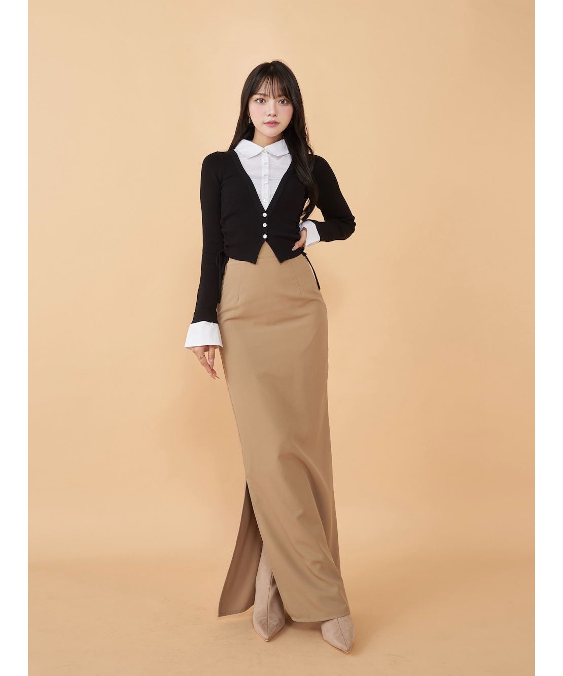 ダーリッチ Darich シャツドッキングレースアップニットトップス(506817304) | Darich(Darich) - d fashion