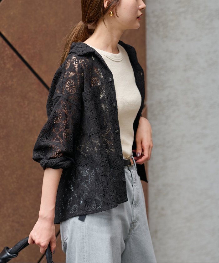 FRAMeWORK ヴィンテージライクレースシャツ