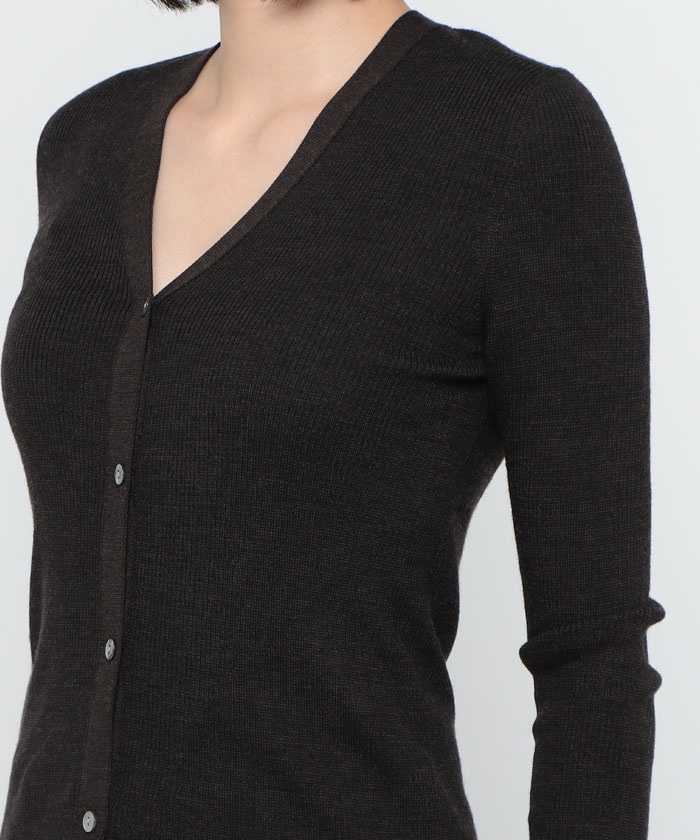 セオリー Theory REGAL WOOL CROP CARDI S （ブラウン系） セオリー Theory REGAL WOOL CROP CARDI S （ブラウン系