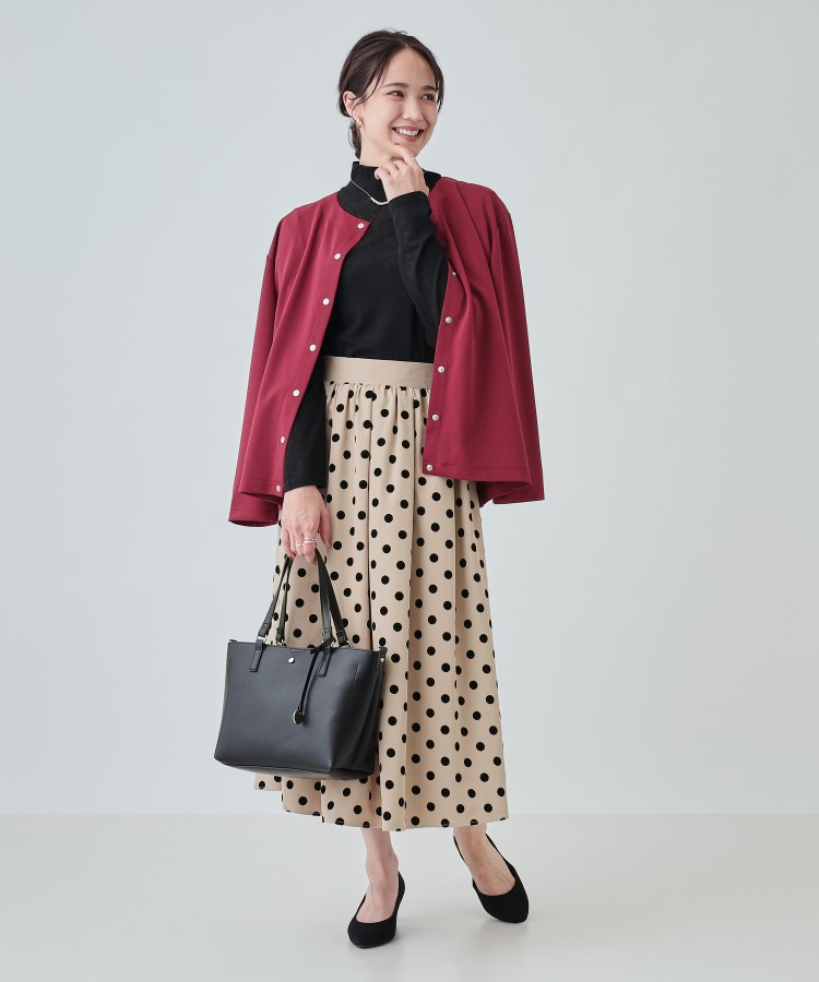 セール20%OFF】コーデが決まる フロッキードットフレアスカート