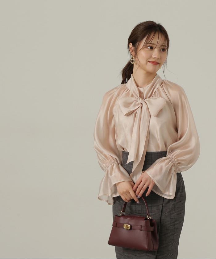 セール】2wayシアーボウタイブラウス24AW(506678131