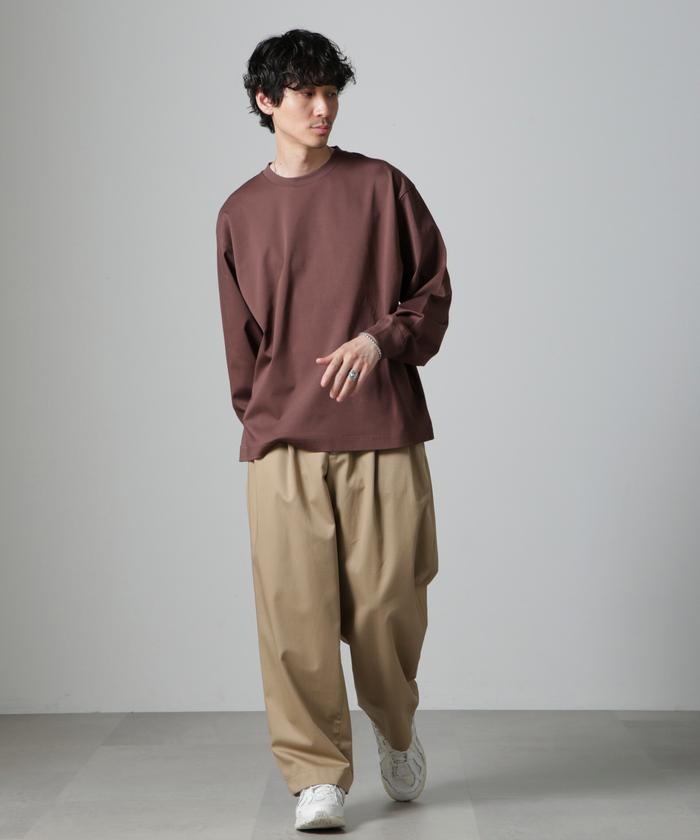 アンチスメル BIG クルーネックTシャツ 長袖 NANO universe｜アンチスメル BIG クルーネックTシャツ 長袖
