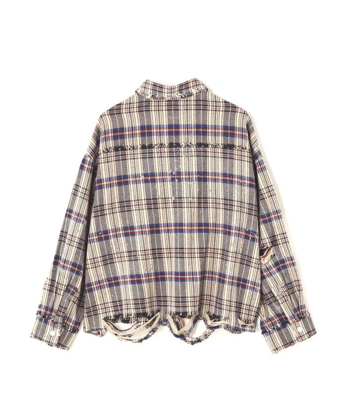 セール】DankeSchon/ダンケシェーン/DAMAGE FLANNEL CHECK