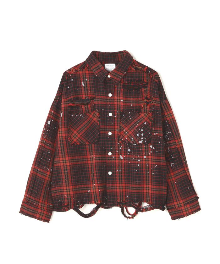 セール】DankeSchon/ダンケシェーン/DAMAGE FLANNEL CHECK
