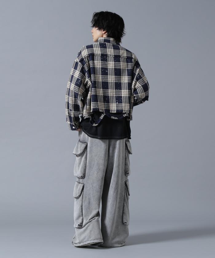 セール】DankeSchon/ダンケシェーン/DAMAGE FLANNEL CHECK