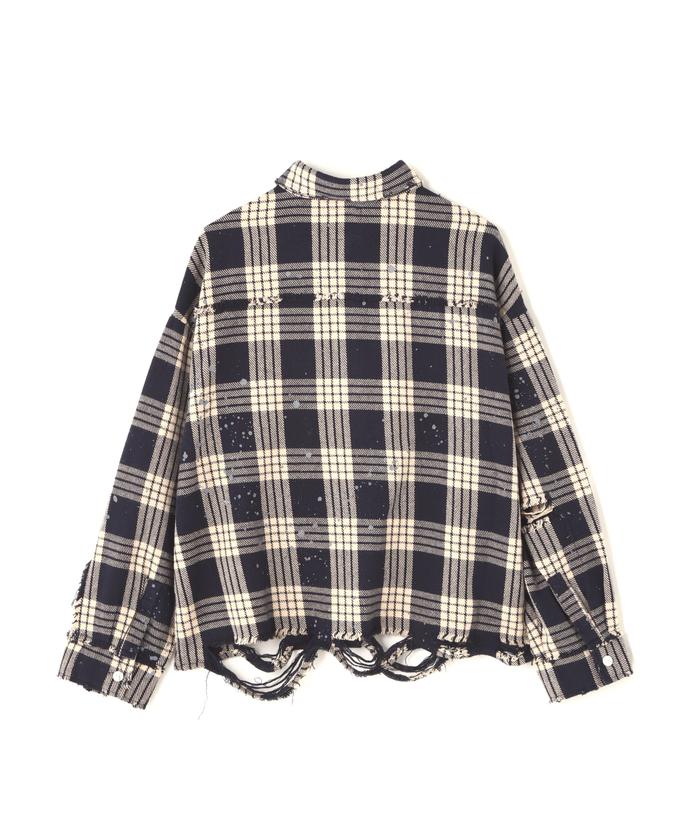 セール】DankeSchon/ダンケシェーン/DAMAGE FLANNEL CHECK