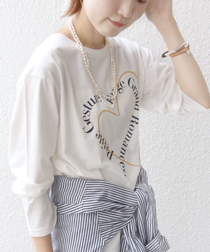 SHIPS for women / シップスウィメン 【WEB限定】バリエーション ロゴ プリント ロングスリーブ TEE SHIPS｜【WEB限定】バリエーション ロゴ プリント ロング