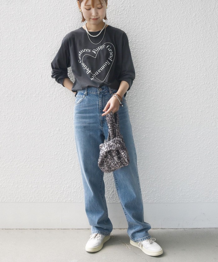 WEB限定】バリエーション ロゴ プリント ロングスリーブ TEE