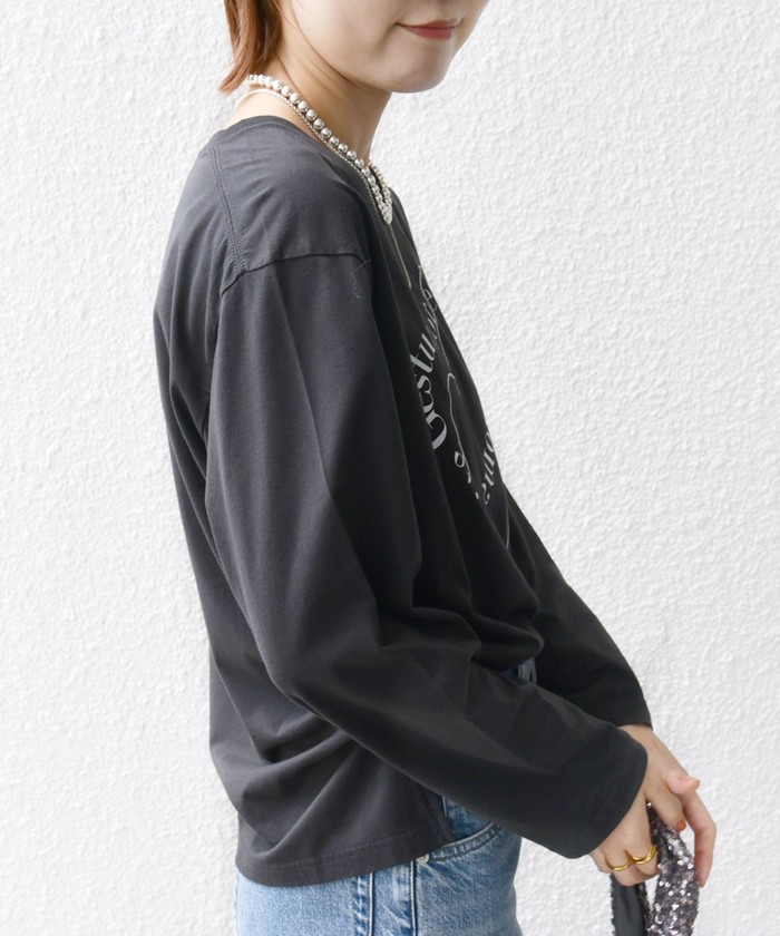 SHIPS for women / シップスウィメン 【WEB限定】バリエーション ロゴ プリント ロングスリーブ TEE WEB限定】バリエーション ロゴ プリント ロングスリーブ TEE
