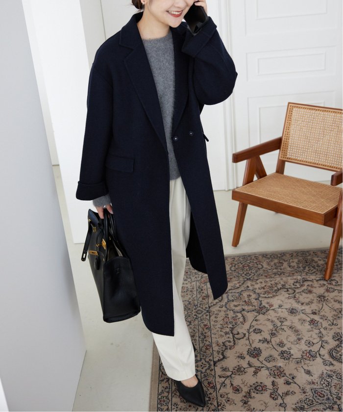 SLOBE IENA｜souple woolダブルフェイスチェスターコート