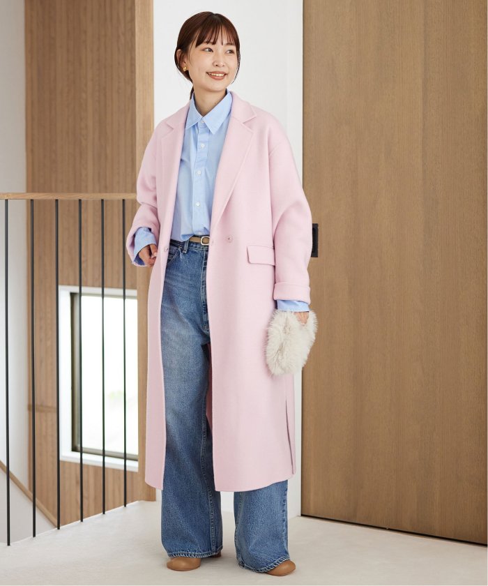 souple woolダブルフェイスチェスターコート(506834375 souple woolダブルフェイスチェスターコート(506834375