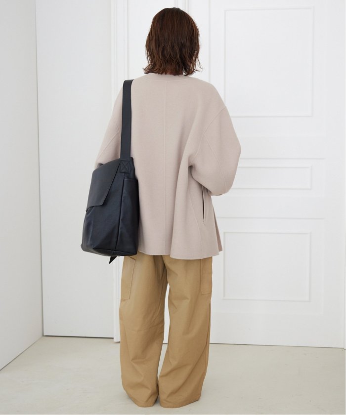 セール 30%OFF】souple woolダブルフェイスノーカラーコート セール 30%OFF】souple woolダブルフェイスノーカラーコート