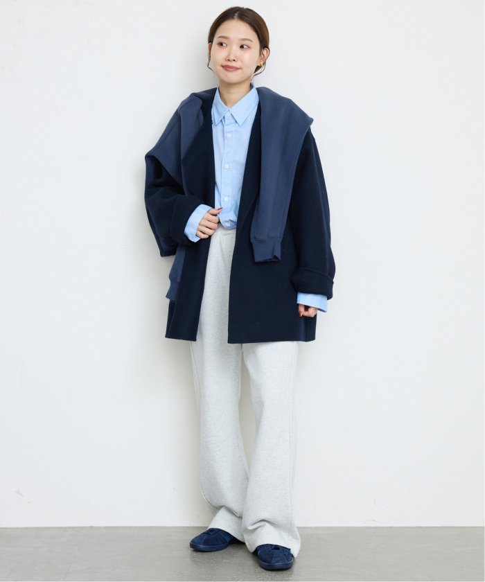 セール 30%OFF】souple woolダブルフェイスノーカラーコート セール 30%OFF】souple woolダブルフェイスノーカラーコート