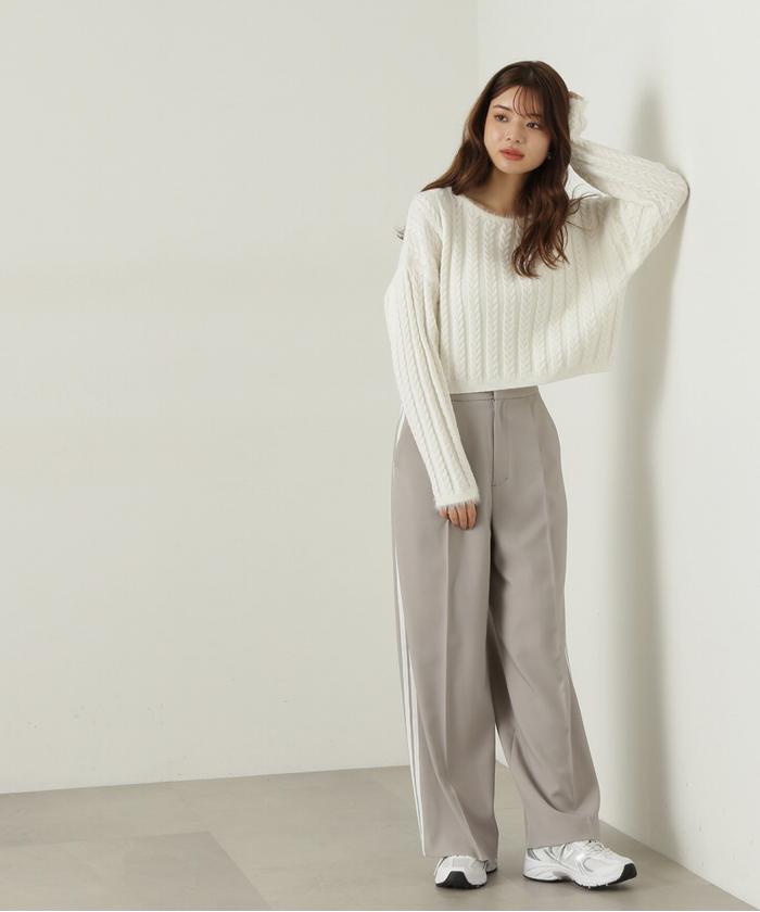 PROPORTION BODY DRESSING - 短丈ケーブルニット / グレー 楽天市場】短丈ケーブルニット 24AW／プロポーション ボディ