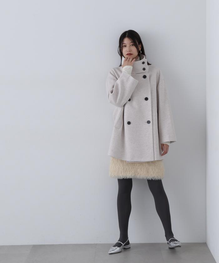 セール 50%OFF】スタンドカラーミディコート《S Size Line