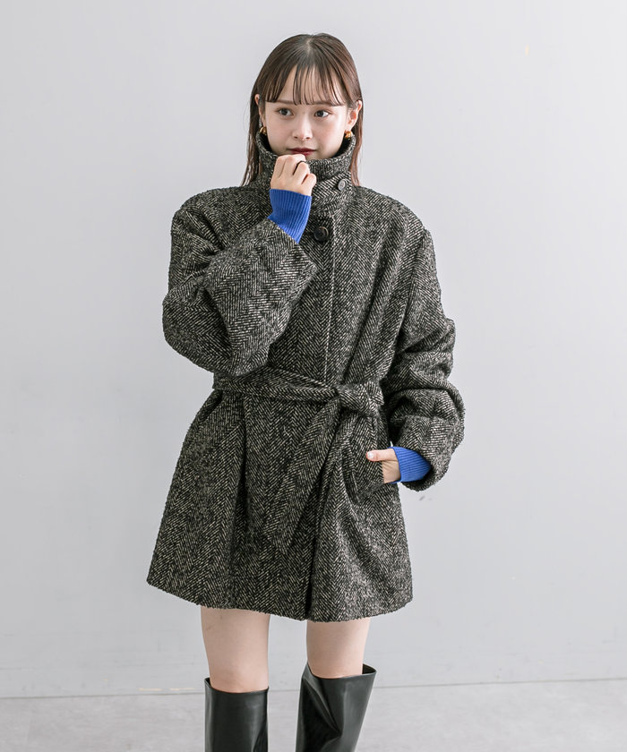 【最終値下げ】mystic ジャガードミドルコート セール 60%OFF】【mystic】ジャガードミドルコート(506835369