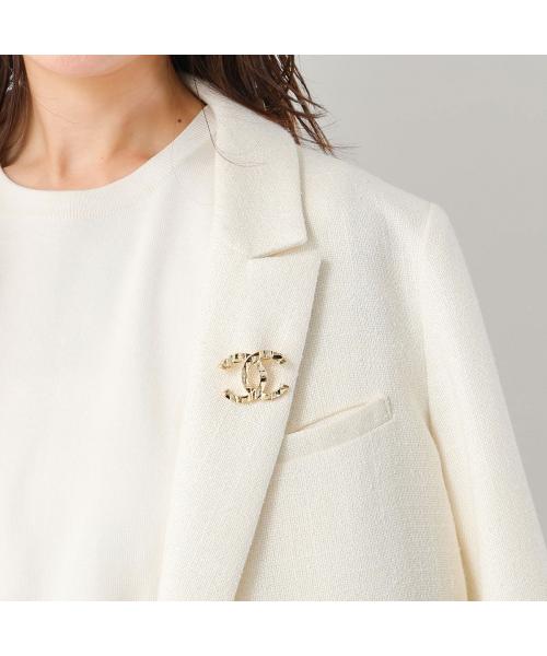 CHANEL ブローチ ABB103 B13473 ツイード柄 CCマーク(506835729 CHANEL ブローチ ABB103 B13473 ツイード柄 CCマーク(506835729