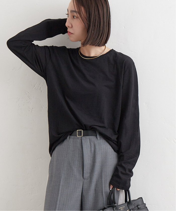 追加2》クルーネックシアーロングTシャツ(506836106