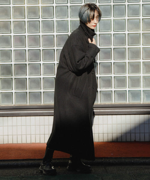 セール 50%OFF】『2サイズ展開』コクーンロングコート(506836305