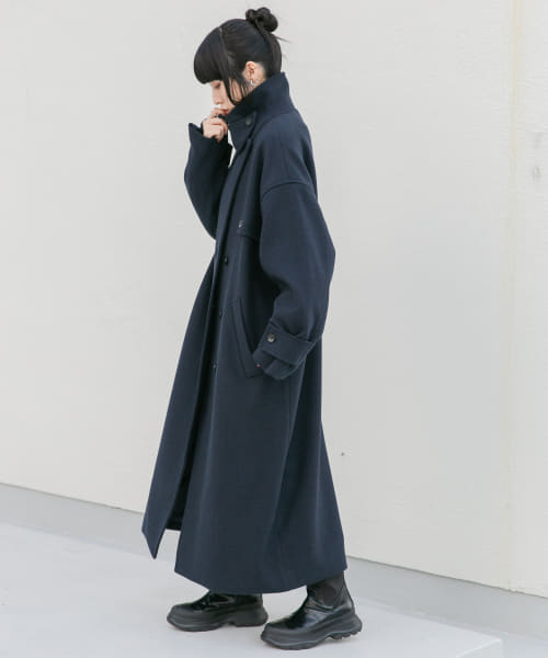 セール 50%OFF】『2サイズ展開』コクーンロングコート(506836305