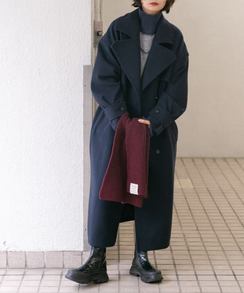 セール 50%OFF】『2サイズ展開』コクーンロングコート(506836305 セール 50%OFF】『2サイズ展開』コクーンロングコート(506836305