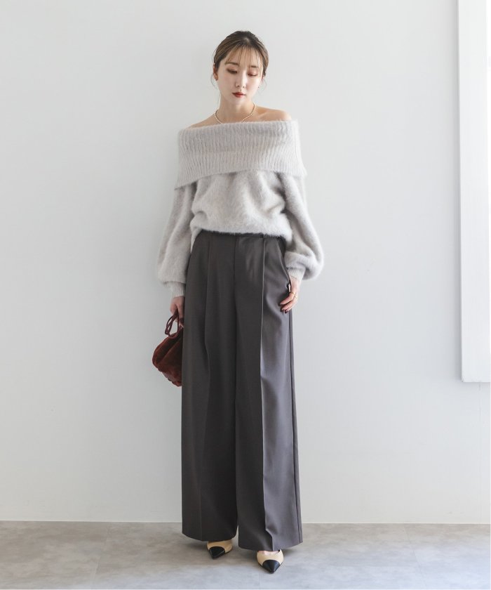 セール 30%OFF】【NOBLE×L'AUBE BLANC】FOX/カシミヤオフ セール 30%OFF】【NOBLE×L'AUBE BLANC】FOX/カシミヤオフ
