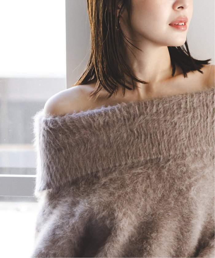 セール 30%OFF】【NOBLE×L'AUBE BLANC】FOX/カシミヤオフ セール 30%OFF】【NOBLE×L'AUBE BLANC】FOX/カシミヤオフ