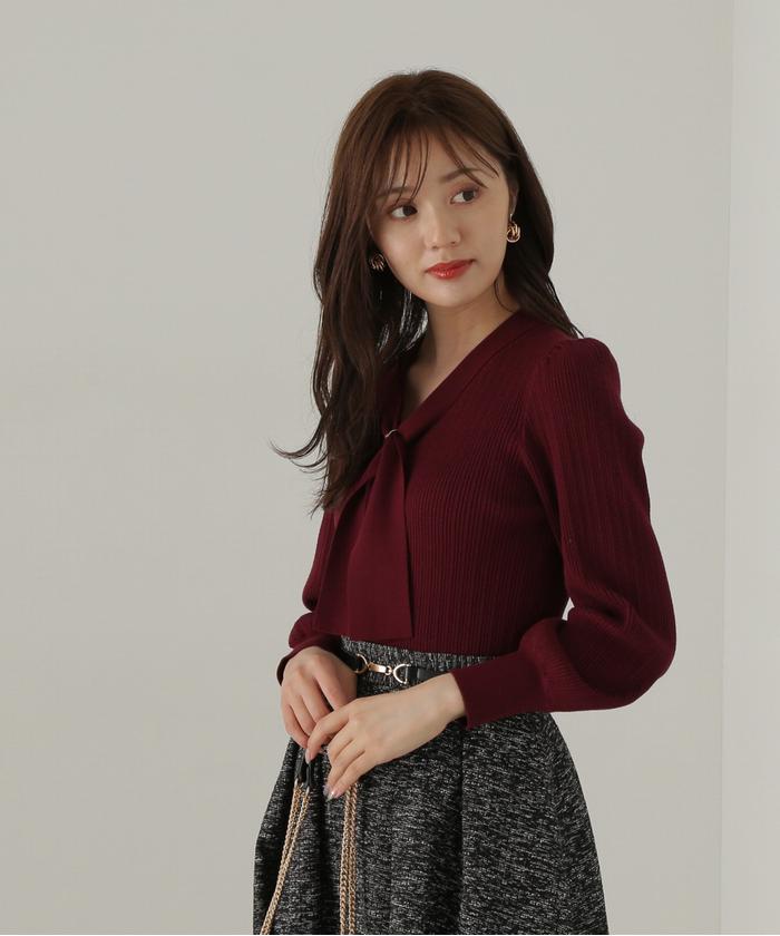 セール】クロスタイ付きニット24AW(506770432) | プロポーション
