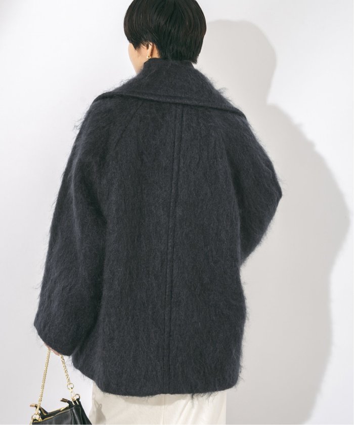 セール 30%OFF】モヘヤMIXシャギーダブルコート(506837998 セール 30%OFF】モヘヤMIXシャギーダブルコート(506837998