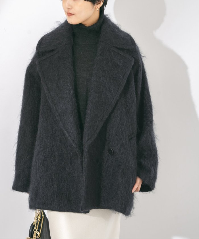 セール 30%OFF】モヘヤMIXシャギーダブルコート(506837998 セール 30%OFF】モヘヤMIXシャギーダブルコート(506837998