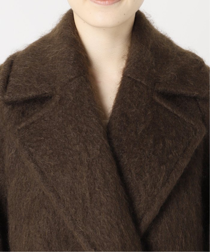 セール 30%OFF】モヘヤMIXシャギーダブルコート(506837998 セール 30%OFF】モヘヤMIXシャギーダブルコート(506837998