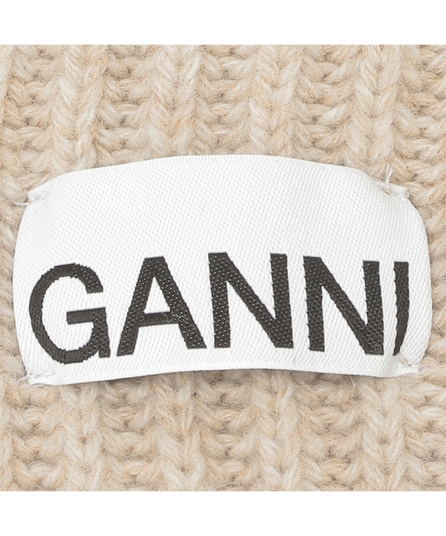 ガニー GANNI ガニー 帽子 ニット帽 ビーニー ベージュ ガニー GANNI ガニー 帽子 ニット帽 ビーニー ベージュ