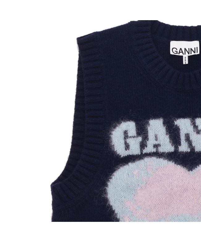 GANNI ライトブルー ノースリーブセーター S GANNI ライトブルー ノースリーブセーター S