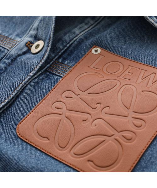 【美品】LOEWE デニムジャケット オレンジ 36 S ロゴパッチ アナグラム 美品】LOEWE デニムジャケット オレンジ 36 S ロゴパッチ アナグラム