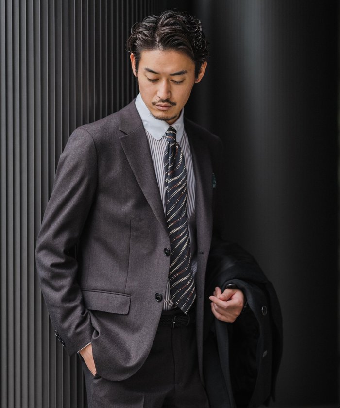 SUPER 120's ウールサキソニー 2ボタン ジャケット SUPER 120's ウールサキソニー 2ボタン ジャケット