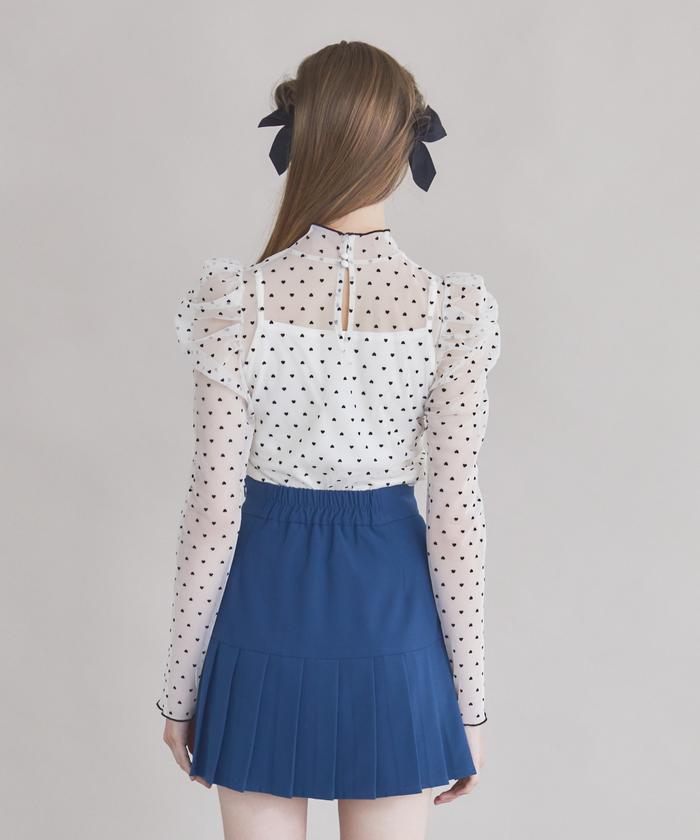 REDYAZEL ハートフロッキーチュールブラウス REDYAZEL（レディアゼル）の「ハートフロッキーチュールブラウス