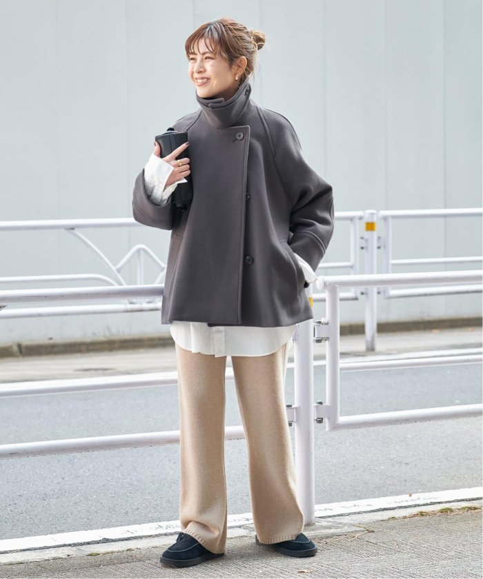 セール】《追加》W/Nyモッサステンカラーショートコート セール】《追加》W/Nyモッサステンカラーショートコート