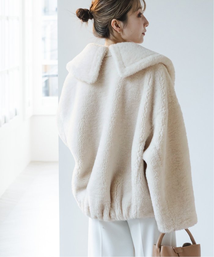 セール 30%OFF】スノーボアビッグカラーコート(506840619 セール 30%OFF】スノーボアビッグカラーコート(506840619